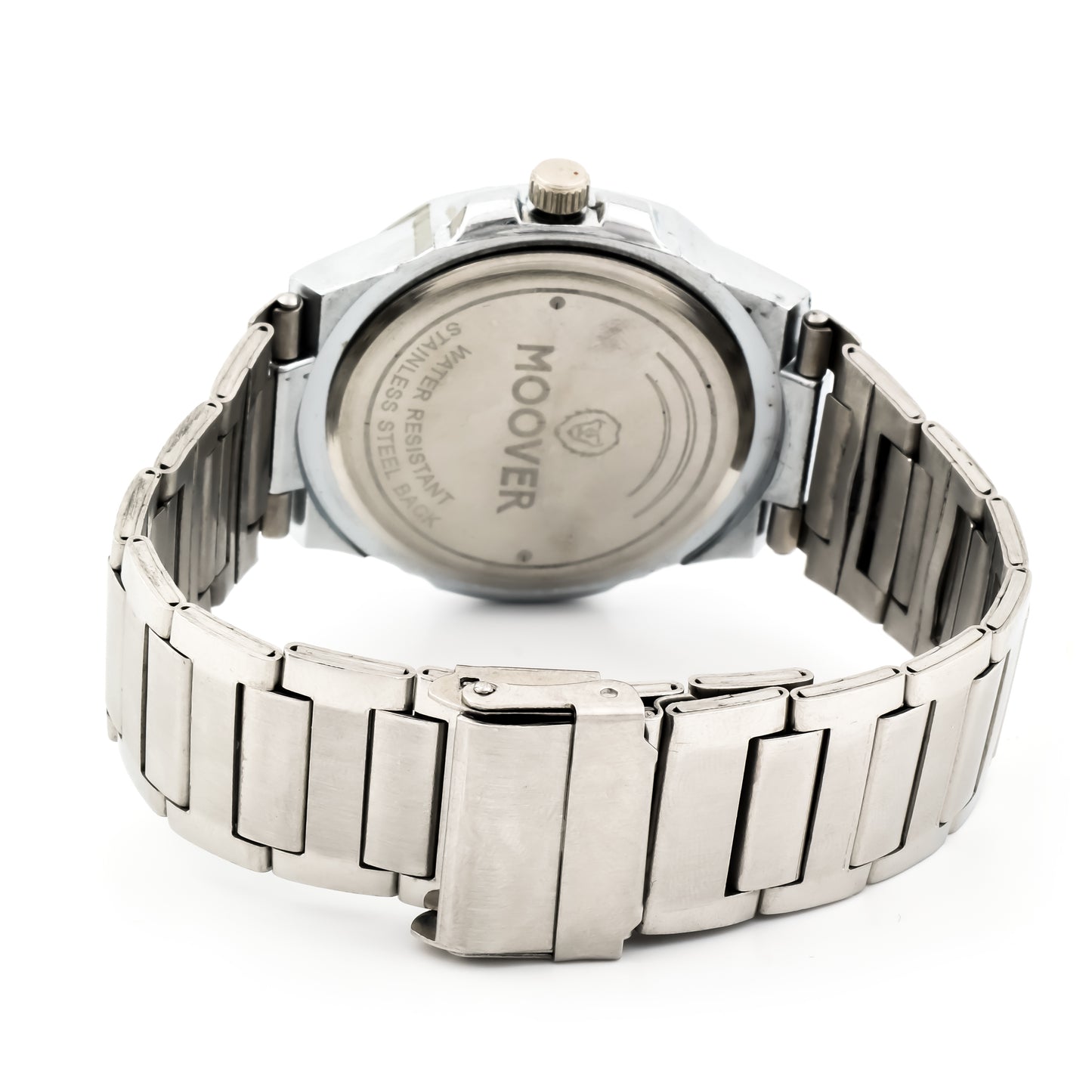 MOOVER Luxury Stainless Steel Watch – Silver & White Dial